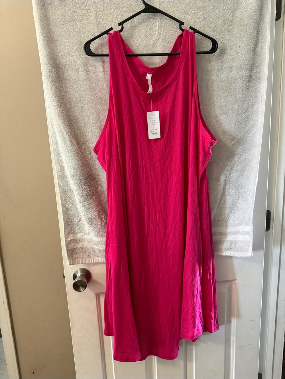 Sleeveless Hot Pink Pajama Nightdress